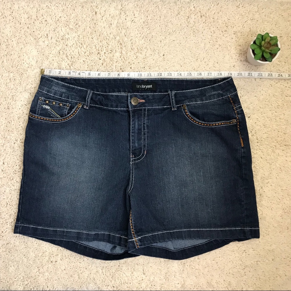 Lane Bryant High Rise Denim Shorts Plus SZ 16/18